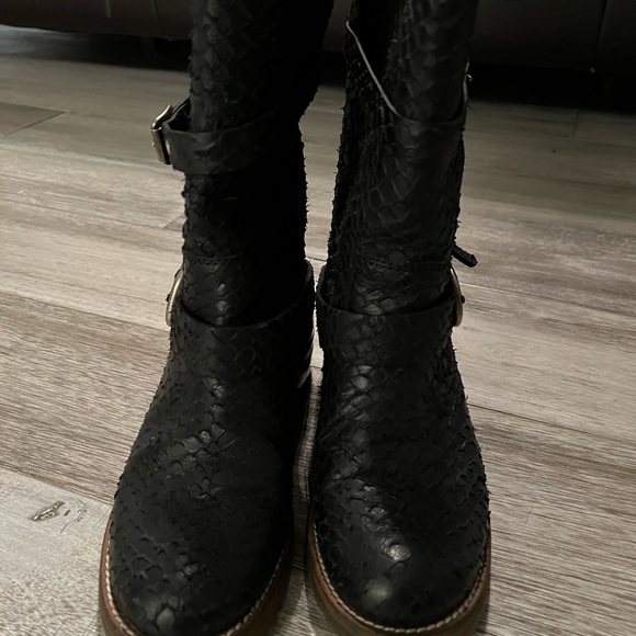 Baldan Python print biker boots size 36 - Picture 8 of 9